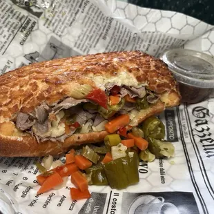 Italian beef sandwich
