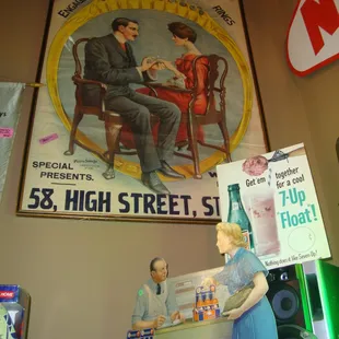 A HUGE turn of the century stone lithograph poster for a jewelry store - over 100 years old!