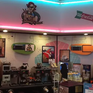 the inside of a coffee shop