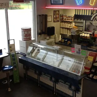 the inside of a restaurant