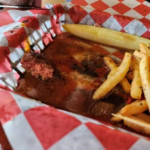 This is all of the juice the burger was sitting in, so the entire bottom of the burger is just soaked.