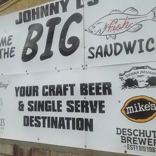 a sign for johnny l&apos;s