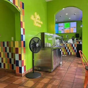 the interior of the restaurant