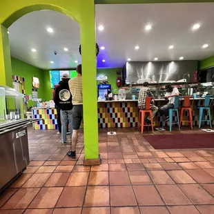 Interior of restaurant