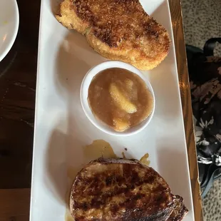 Pork chops breaded and broiled