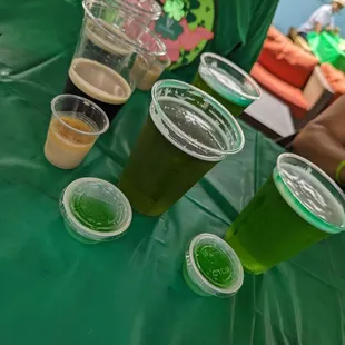 Jello Shots, Mini Irish Car Bombs, Green Beer. Win.