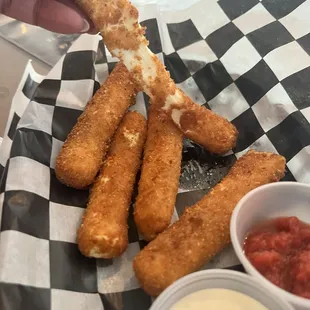 Cheese sticks at the bar