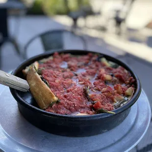 10&quot; Veggie Deep Dish vegetarian.  It was too watery and soggy.  I would not order this but prob just mushroom and no watery veggies.