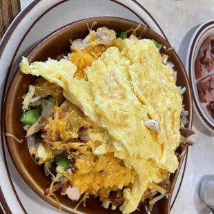 Chicken skillet. Delicious. Serves a lot