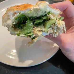 Chicken salad sub is very light on the chicken.