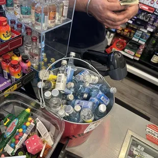 Handing me the cash....