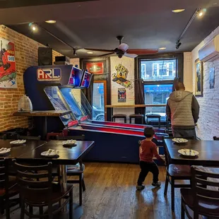Pub style service in this room.