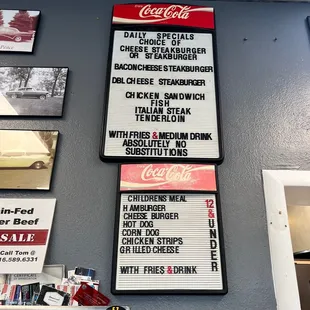 Menu board
