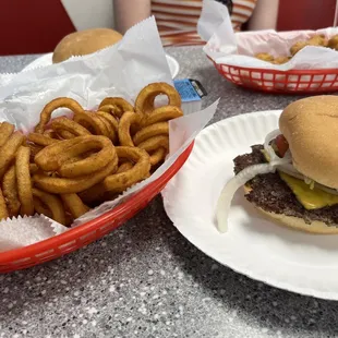 Seasoned Susie Qs and steak burger