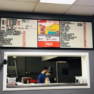 Menu board