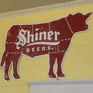a cow on the wall