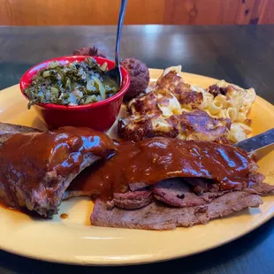 2 meat combo 1/2 Rack Baby Back Ribs &amp; Tri-tips