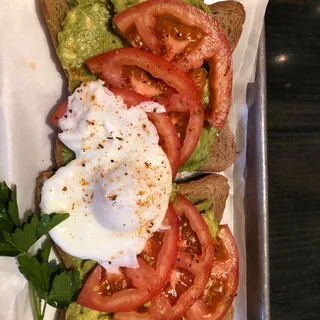 Smashed Avocado Tomato Toast