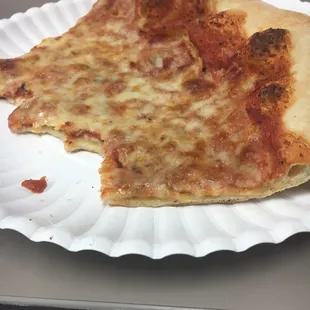 So good, I couldn't resisting taking a few bites before taking a picture! NY Cheese slice