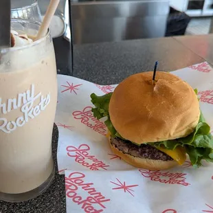 Rocket single and chocolate shake