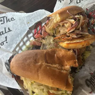 Blackened fish bayou sandwich