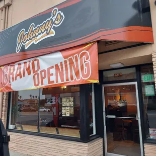 the front of the restaurant