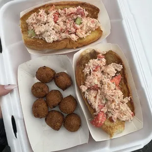 Lobster Roll &amp; Hushpuppies