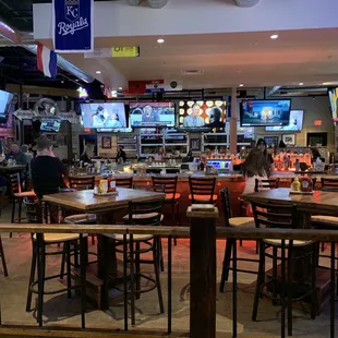 Dining area.  Cool LED lights under the bar