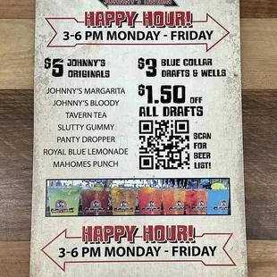 Happy Hour Details