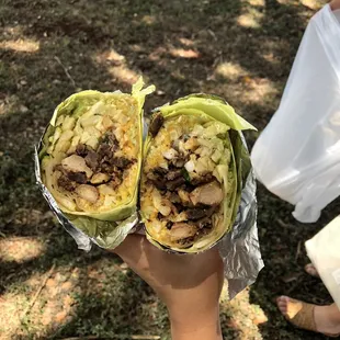 Cali style burrito