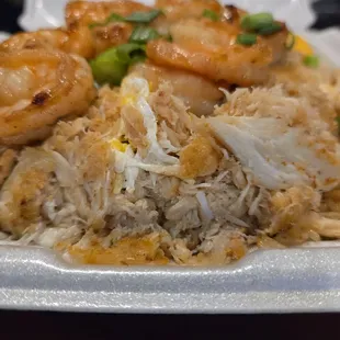 Crab fried rice with shrimp