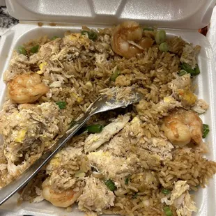 Crab fried rice w/ shrimp