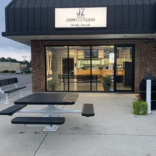 the front of the restaurant