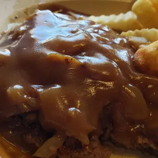 Hamburger Steak w/onions and gravy