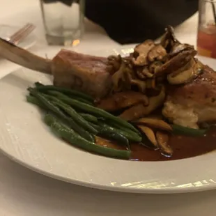 Naked veal chop stuffed with Asiago cheese mmmmmmmmm!