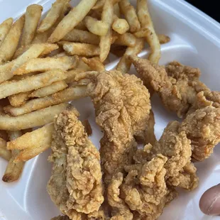 Chicken tenders and fries