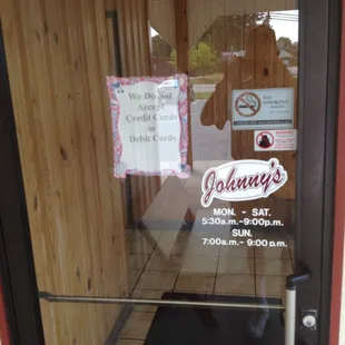 Bring Cash - Johnny don't take no stinkin' cards.