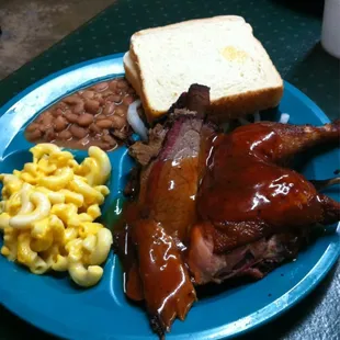 BBQ 2 meat Plate: $8.99