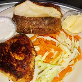 Blackened salmon.