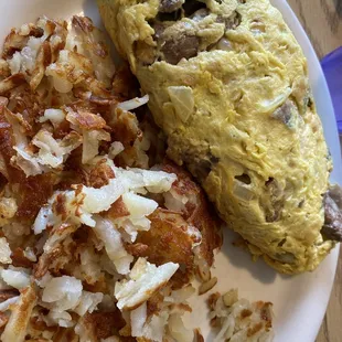 Steak omelette delicious
