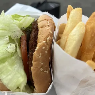 Pork tenderloin and fries