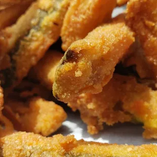 Close up fried zucchini
