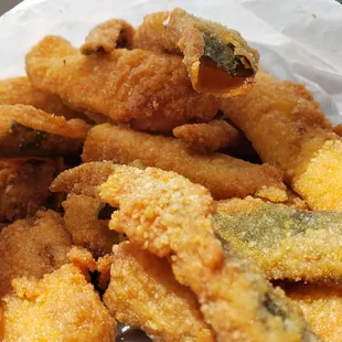 Close up fried zucchini