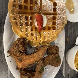 Chicken and waffles