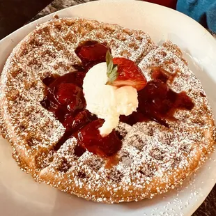 Strawberry waffle