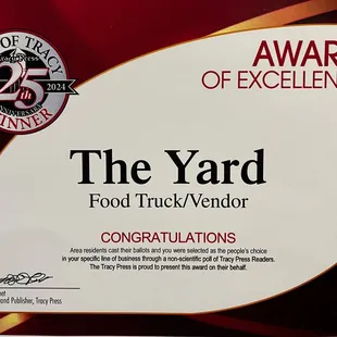 Award winning Burgers
