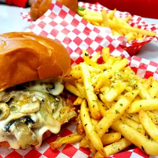 Mushroom Swiss Burger