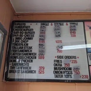 Food menu