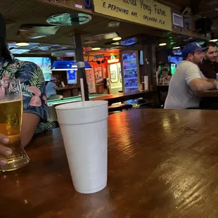  woman sitting at a bar