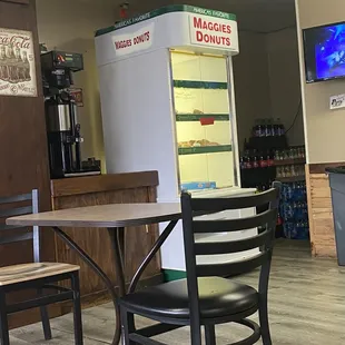a table and chairs
